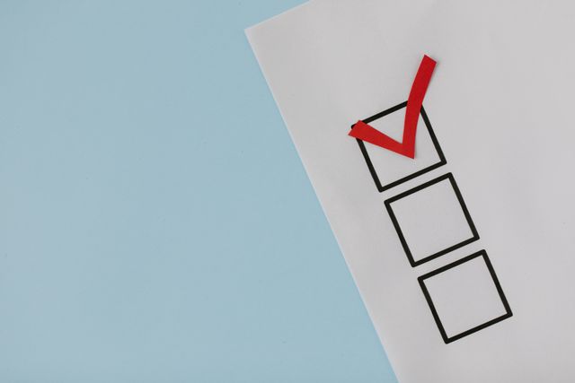 checkmark on a list