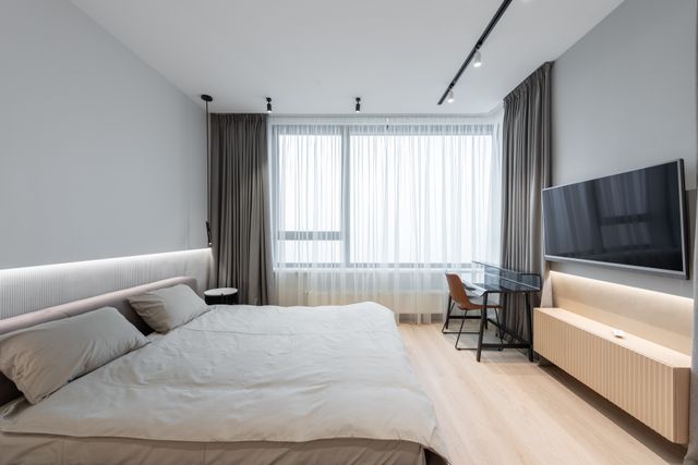modern bedroom featuring minimalistic decor