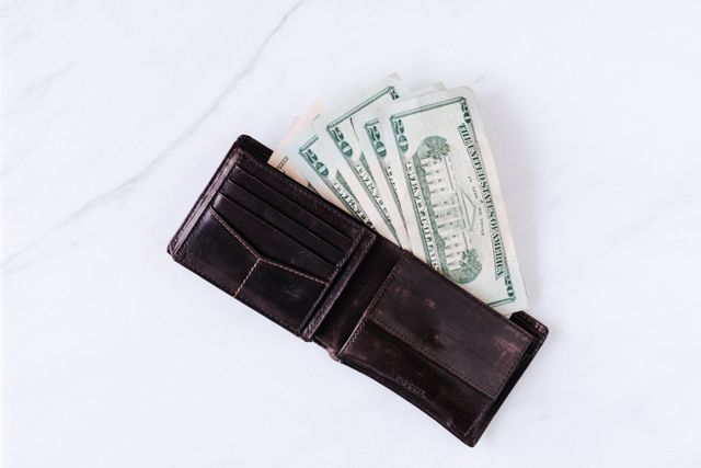 cash in an open wallet
